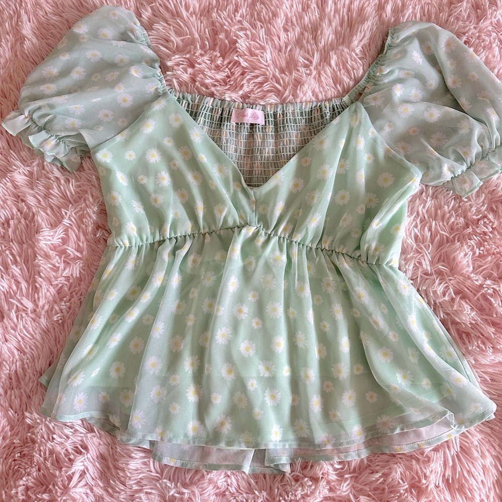 Mint Green Babydoll top